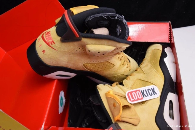 Rep TRAVIS 6 JORDAN AIR YELLOW SCOTT CN1084-300 X 0627